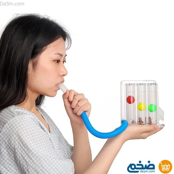 A device for exercising and measuring deep breathing strength