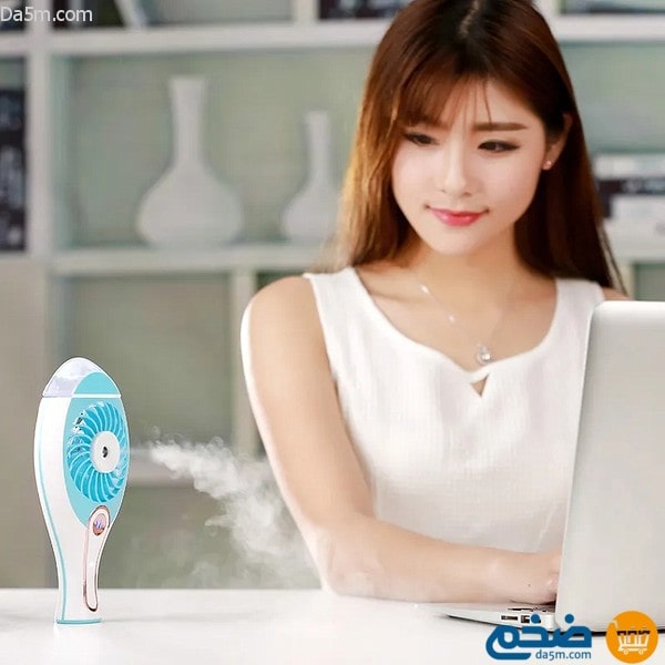 Rechargeable fan with diffuser