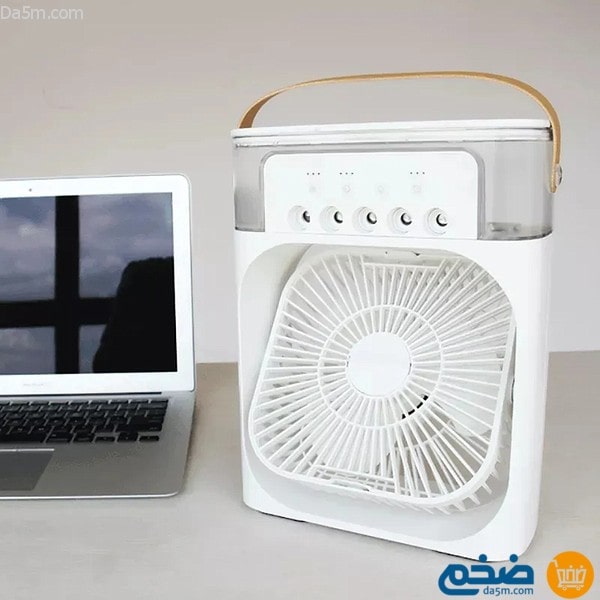 Portable mist air conditioner with USB fan and light