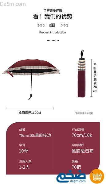 Elegant folding umbrellas