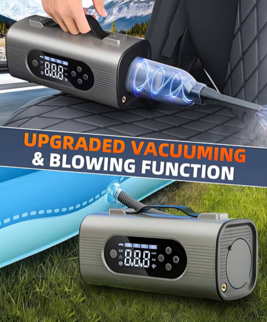 جهاز اشتراك سياره 8×1 منفاخ ومكنسه و معبي اطارات و شاحن جوال و مشغل سياره و كشاف