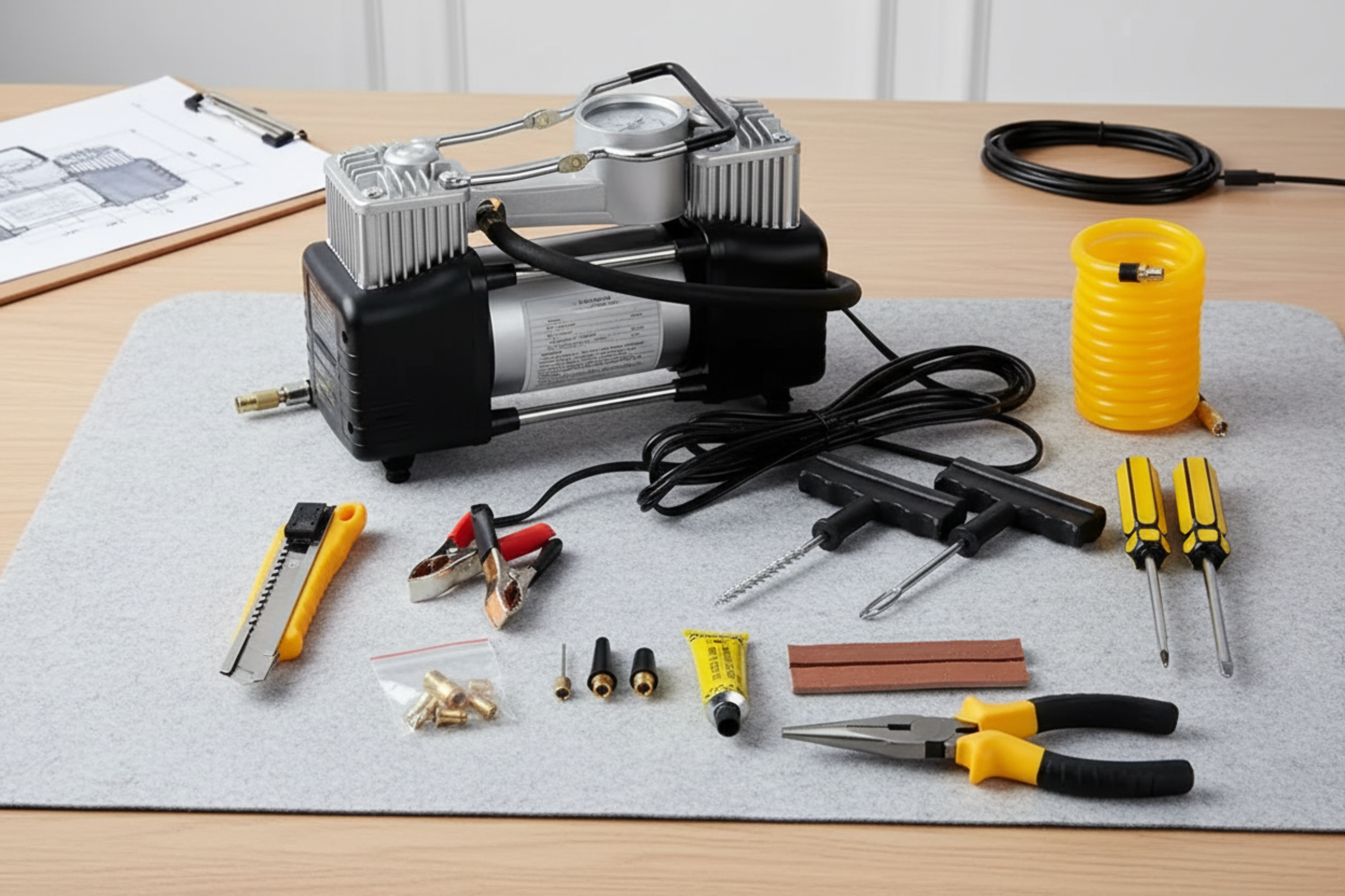 جهاز الطوارئ كمبروسر تعبئة الهواء مع العدة