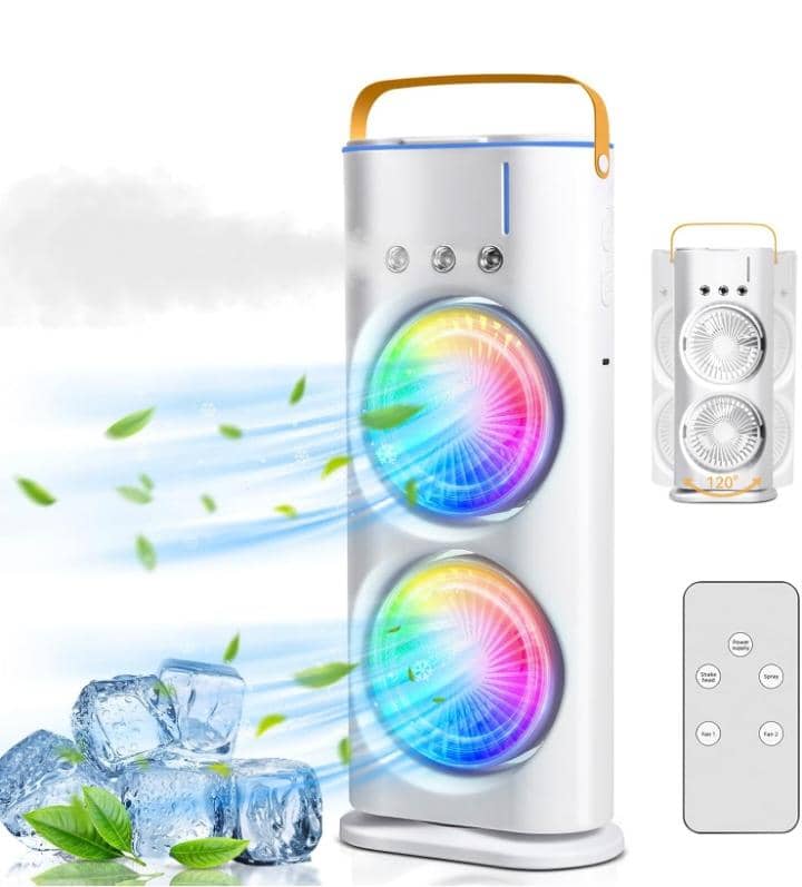 مكيف الهواء معا 3 رذاذ مبرد 2 مراوح خازن شحن