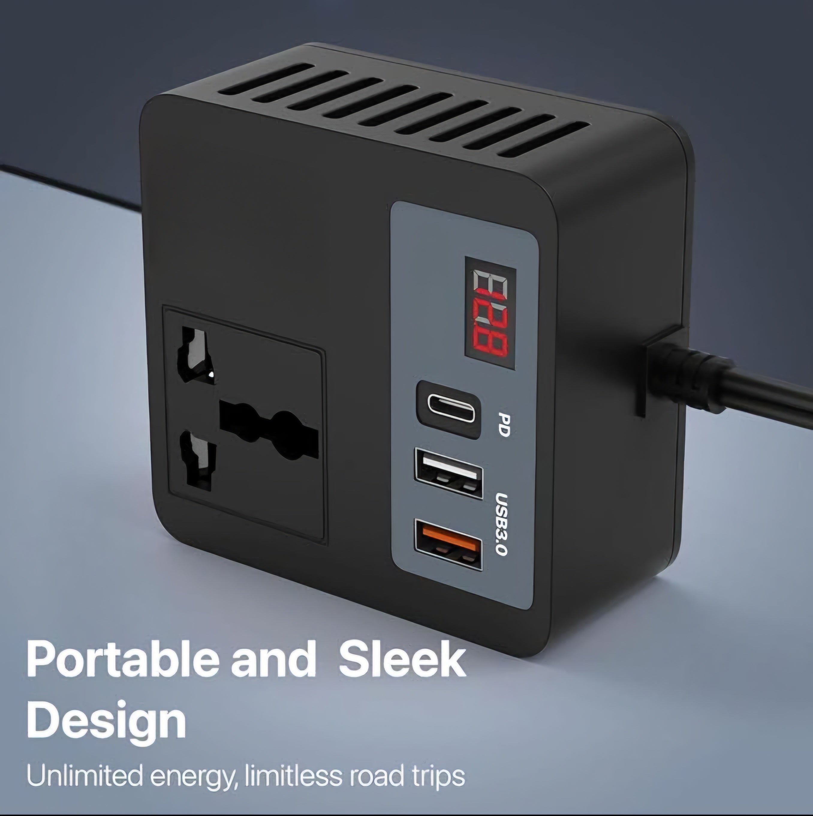 محول كهرباء للسيارة من 12V الى 220V