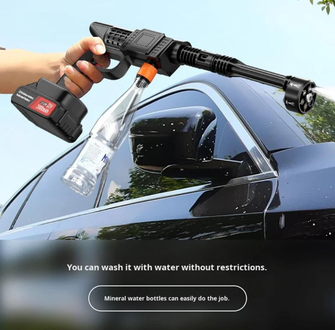 مسدس سرويس ضغط عالي 40 بار – مكينة نحاس + بطاريتين + 6 رؤوس متعددة الاستخدام