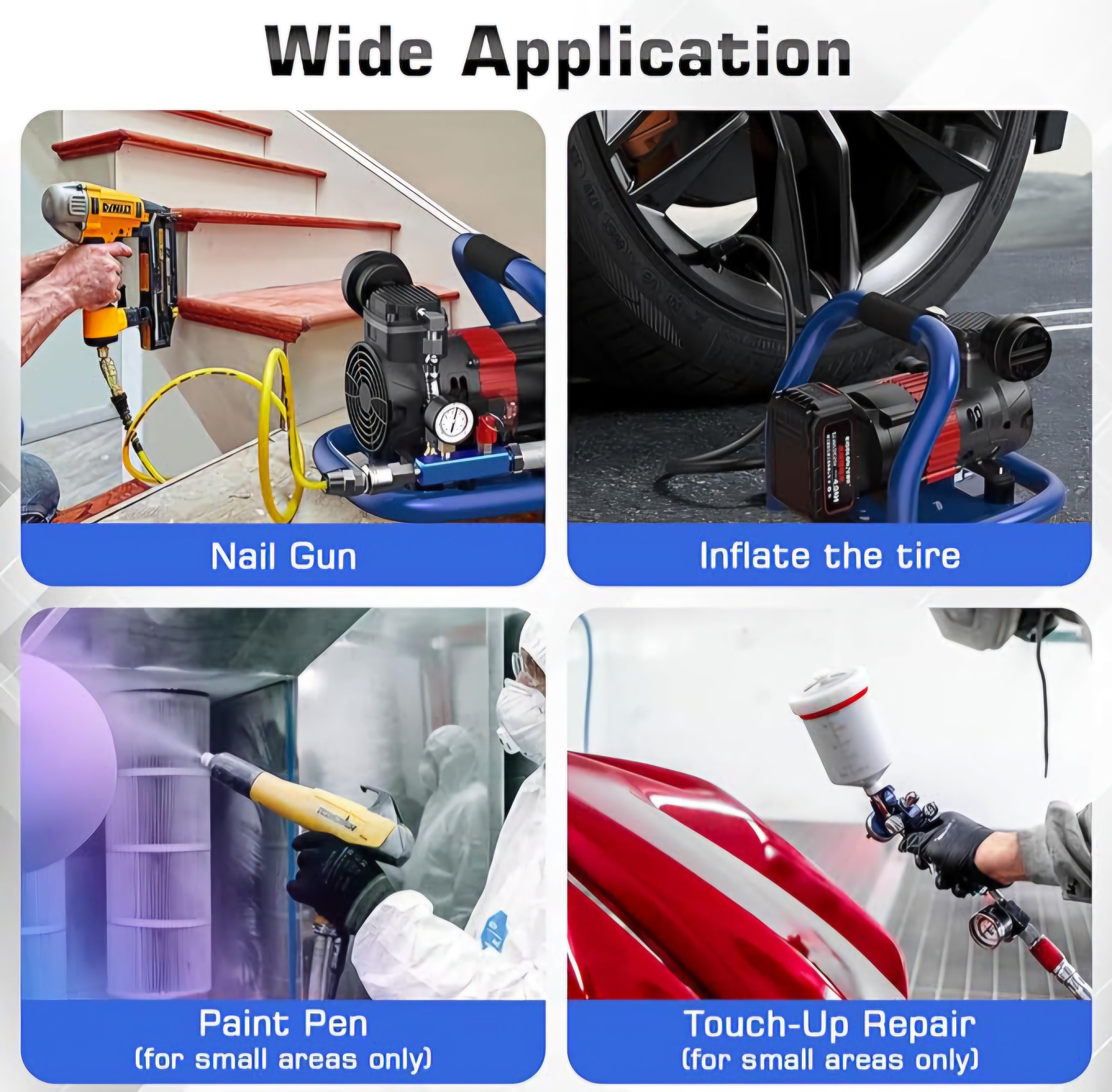 كمبريشن مع معبي هواء بطاريتين متعدد الاستخدام