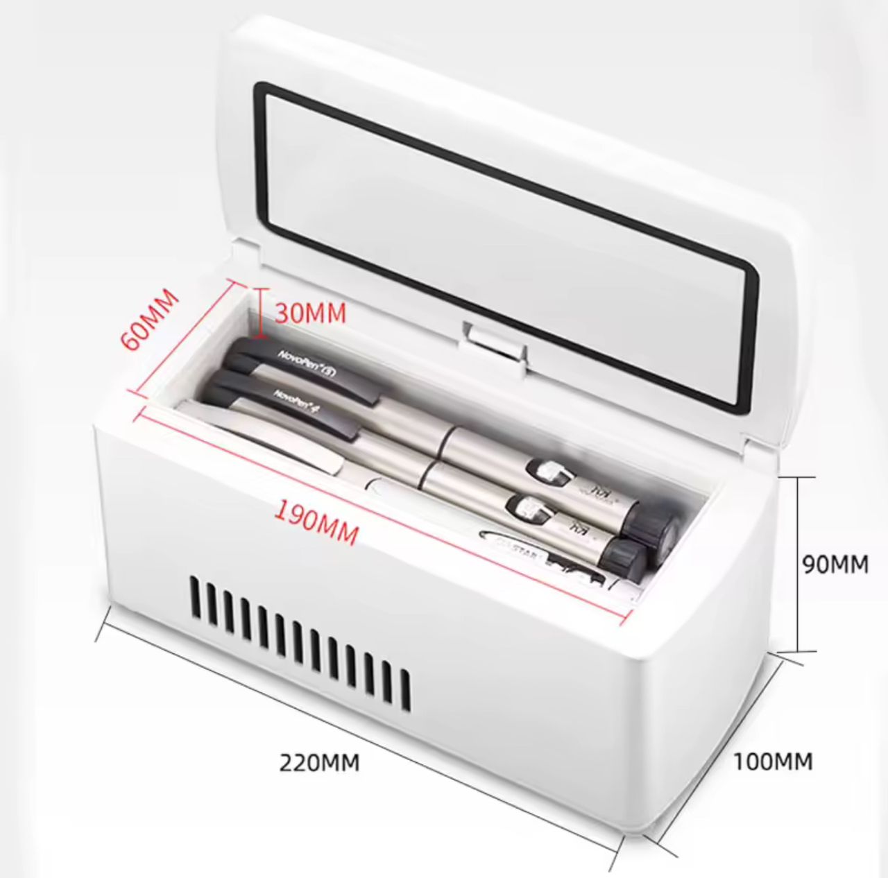 ثلاجة صغيرة للأدوية وأبر الأنسولين تعمل بالشحن