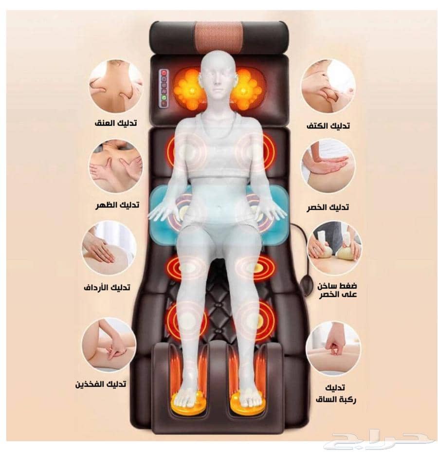 كرسي مساج للجسم كامل 10حركات مختلفه