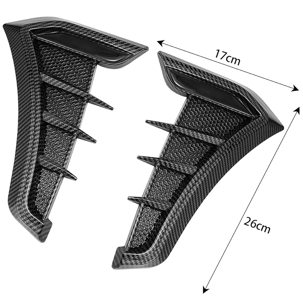 🚗 فتحات تهوية بتصميم كاربون فايبر للسيارة (زينة خارجية)