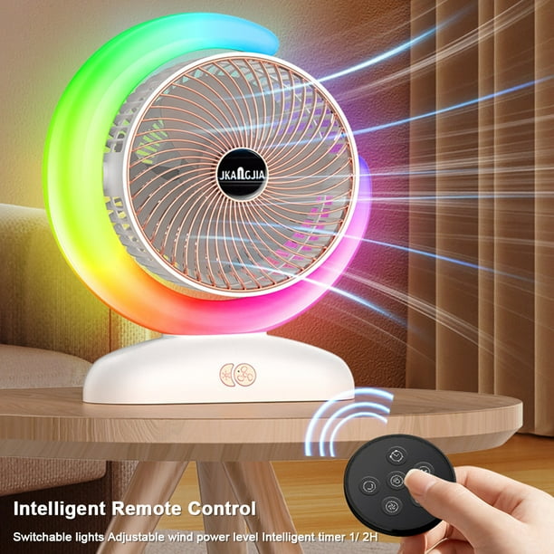 🌀 مروحة خازن متحركة مع الإضاءة  معا ريموت تحكم – تبريد وإضاءة وأناقة في جهاز واحد! 🌀