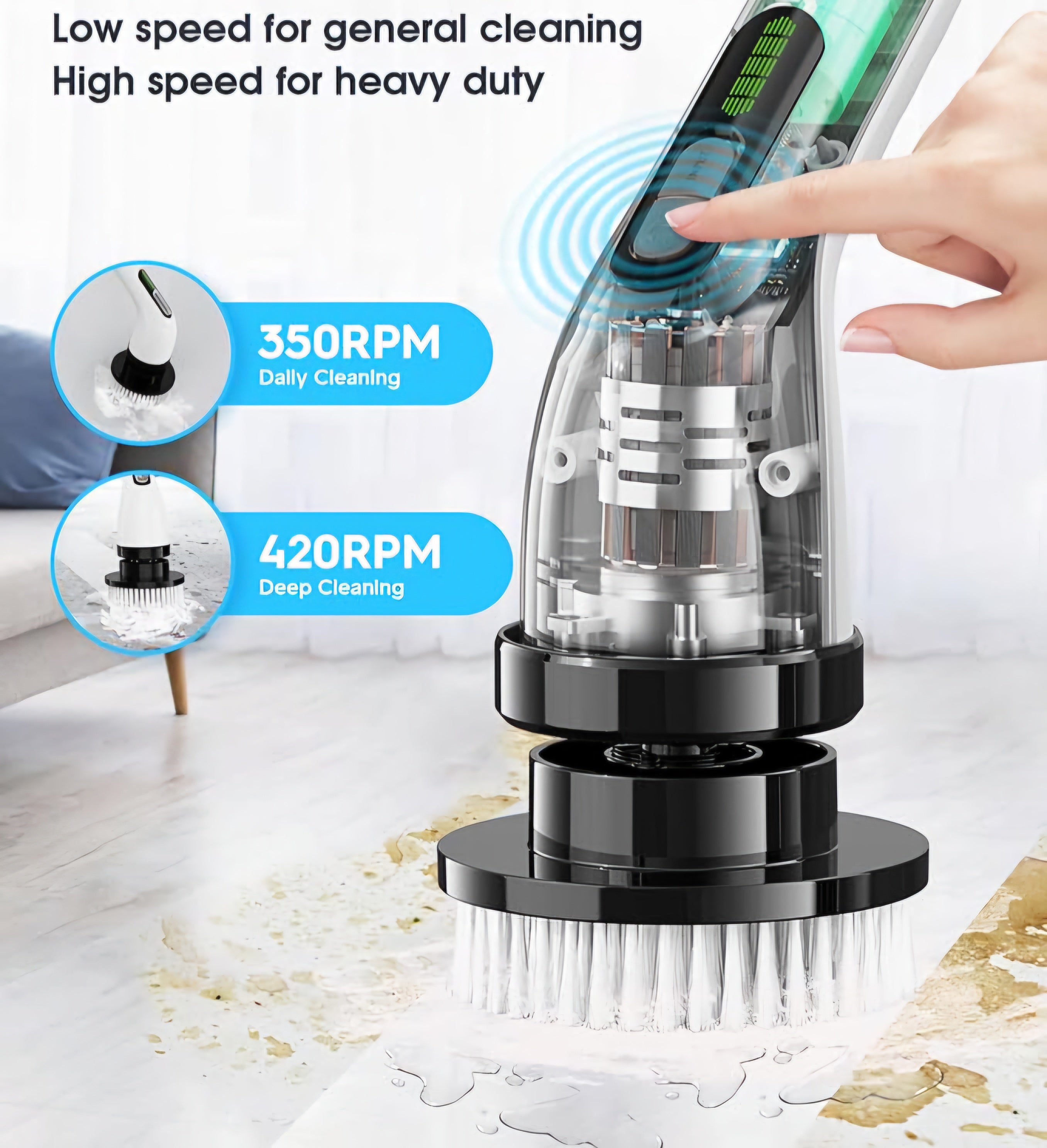 فرشاة كهربائية دوارة شحن متعددة الاستخدام