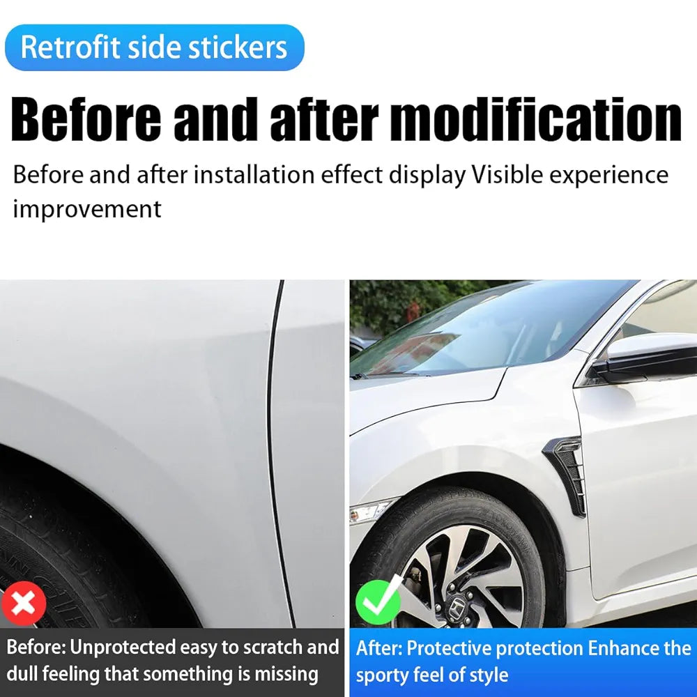 🚗 فتحات تهوية بتصميم كاربون فايبر للسيارة (زينة خارجية)