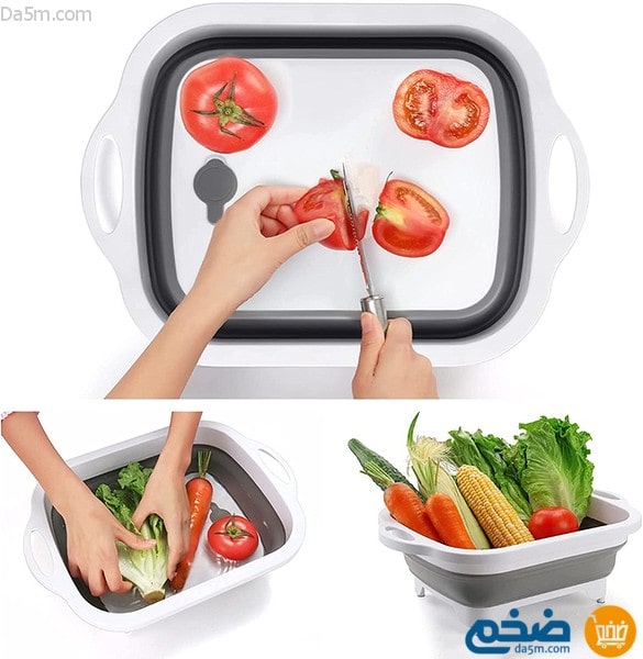 Collapsible cleaning and chopping strainer