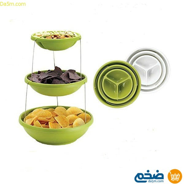 Three-layer foldable luxury Eid dessert plate