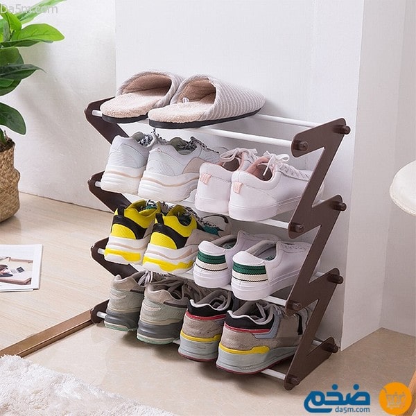 4-tier stackable shoe rack