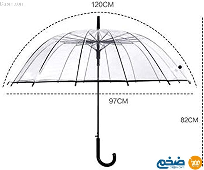 Transparent rain umbrella